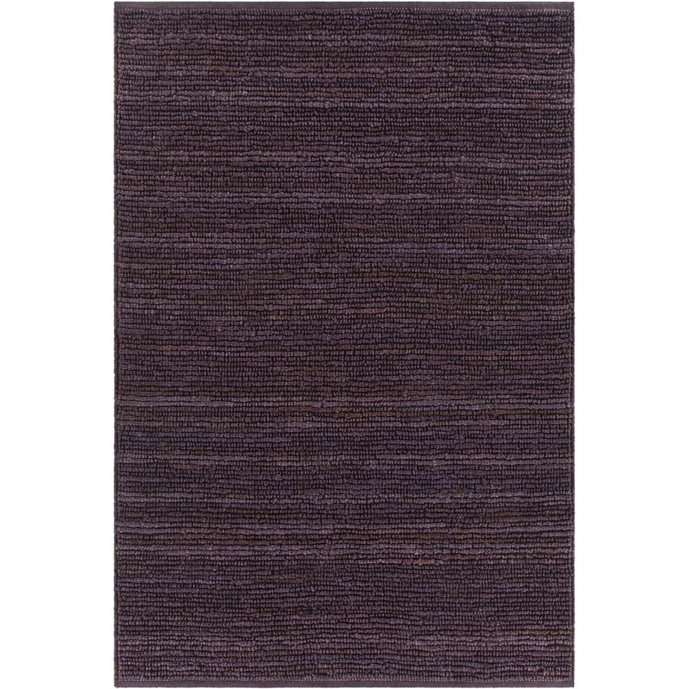 Chandra Rugs ARL29904 ARLENE Hand-Woven Solid Color Jute Rug in Purple, 5
