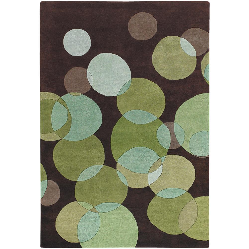 Chandra Rugs AVL6108 AVALISA Hand-Tufted Contemporary Rug in Green/Brown/Blue, 5