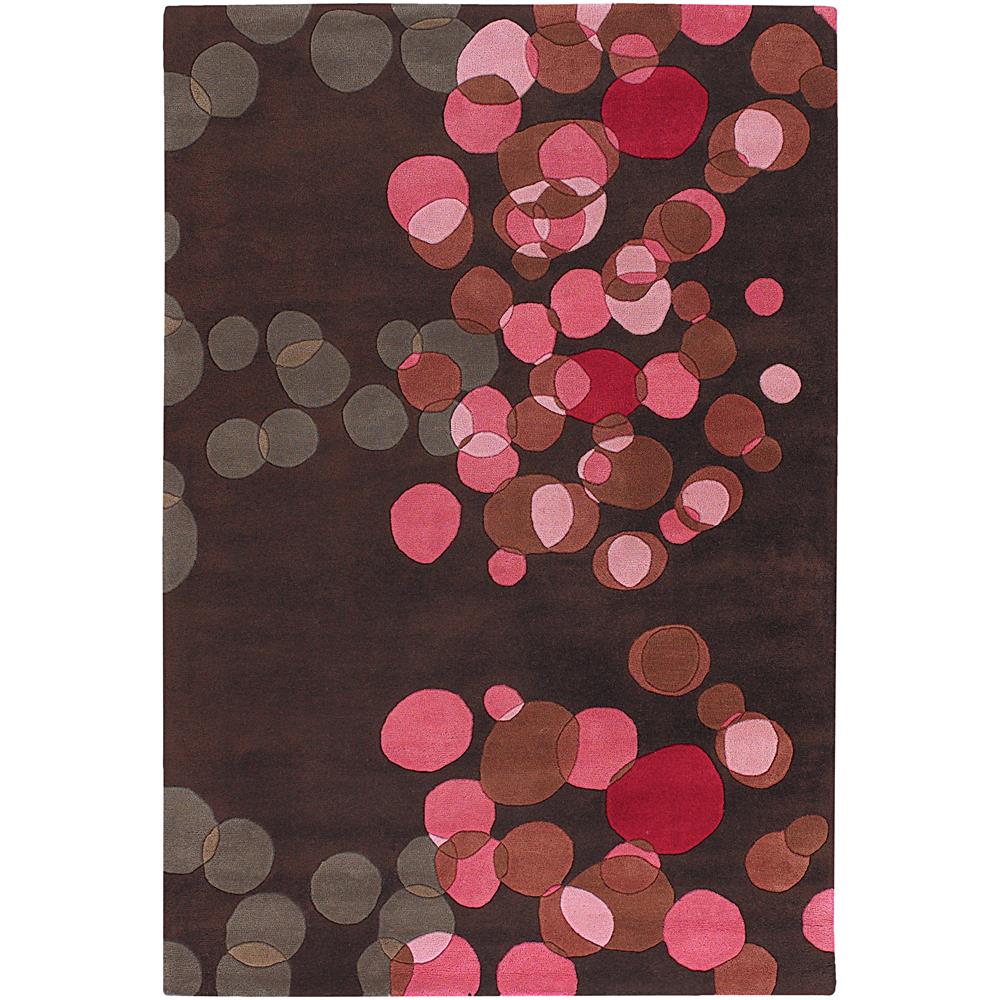 Chandra Rugs AVL6113 AVALISA Hand-Tufted Contemporary Rug in Brown/Red/Pink/Taupe, 5