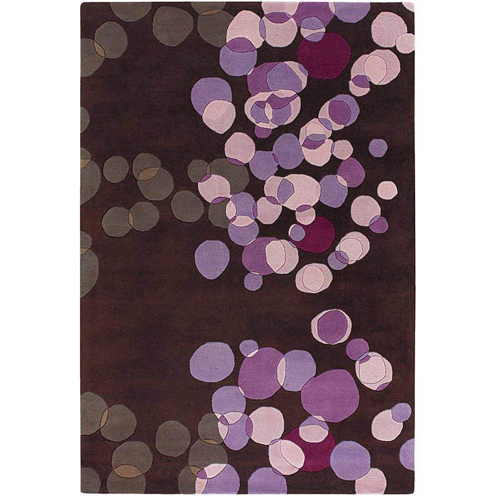 Chandra Rugs AVL6114 AVALISA Hand-Tufted Contemporary Rug in Brown/Purple/Pink/Taupe, 7