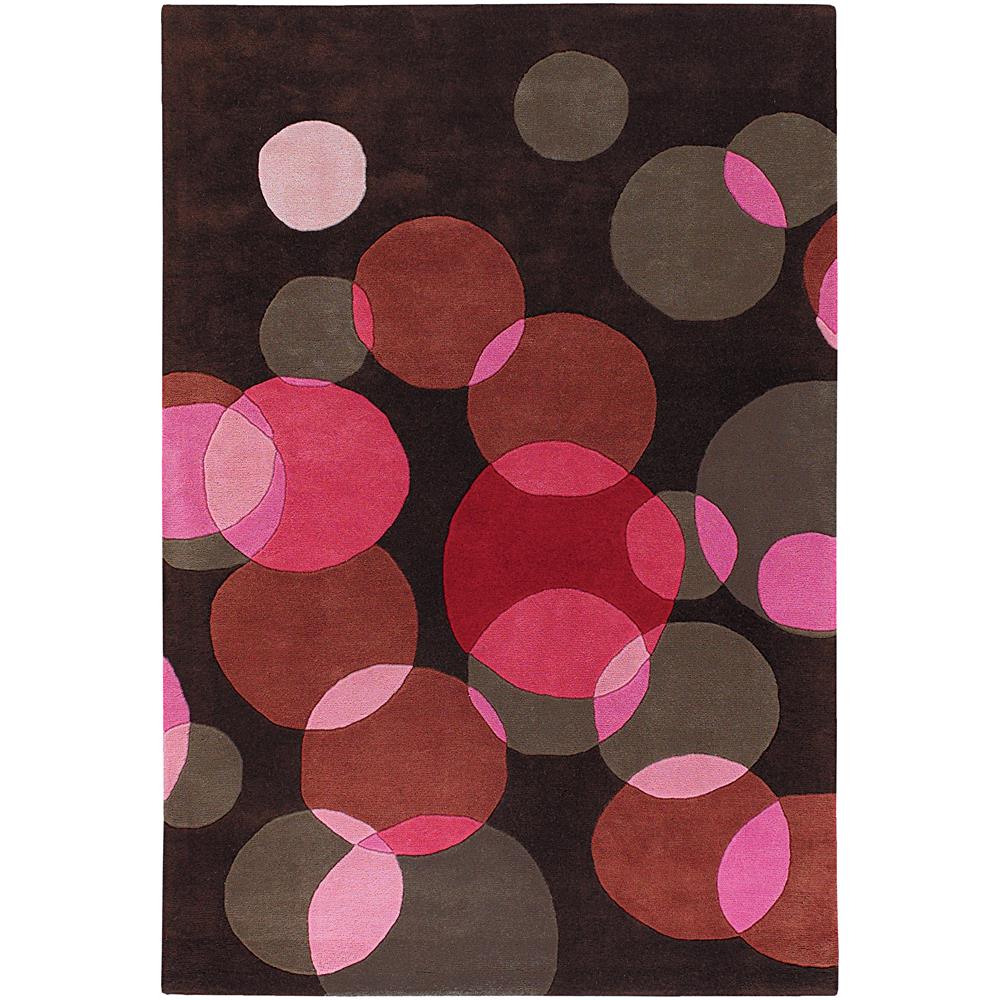 Chandra Rugs AVL6115 AVALISA Hand-Tufted Contemporary Rug in Brown/Red/Pink/Taupe, 7