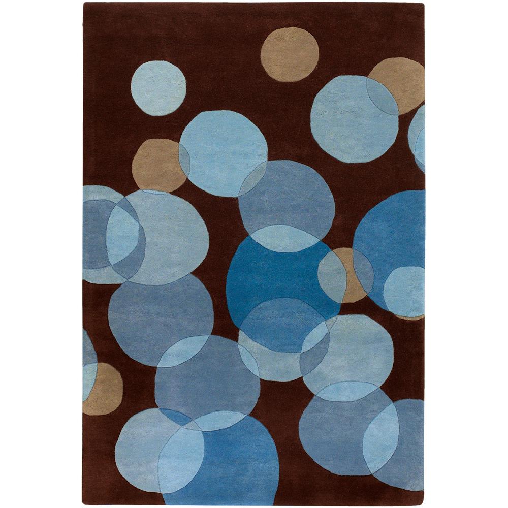 Chandra Rugs AVL6117 AVALISA Hand-Tufted Contemporary Rug in Brown/Blue, 7