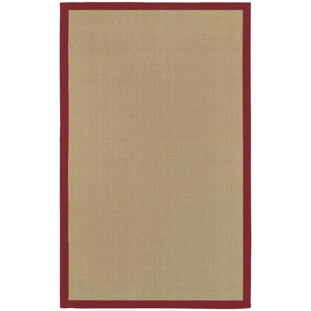 Chandra Rugs BAYRED BAY Hand-Woven Contemporary Sisal Rug in Tan/Red, 9