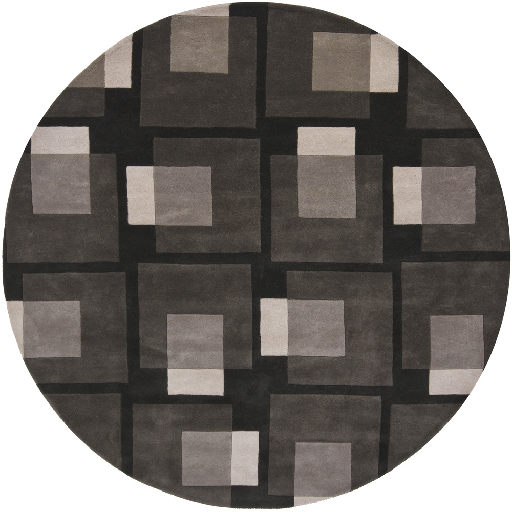 Chandra Rugs BEN3009 BENSE Hand-Tufted Contemporary Rug in Black/Grey/Ivory, 7