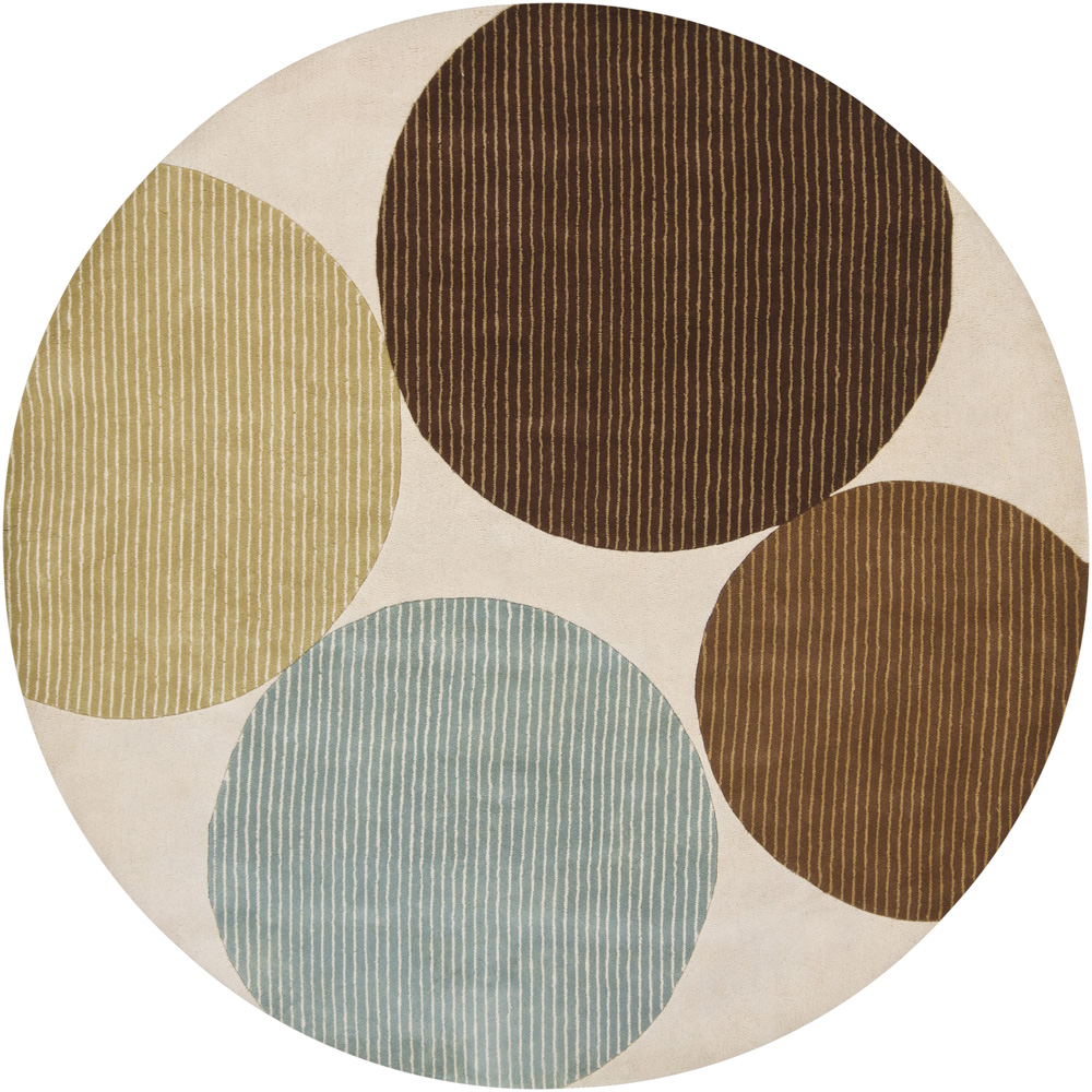 Chandra Rugs BEN3024 BENSE Hand-Tufted Contemporary Rug in Cream/Blue/Green/Brown, 7