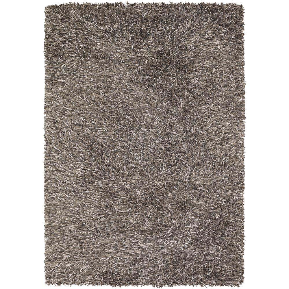 Chandra Rugs BRE23100 BREEZE Hand-Woven Contemporary Shag Rug in Grey/Ivory/Taupe, 5