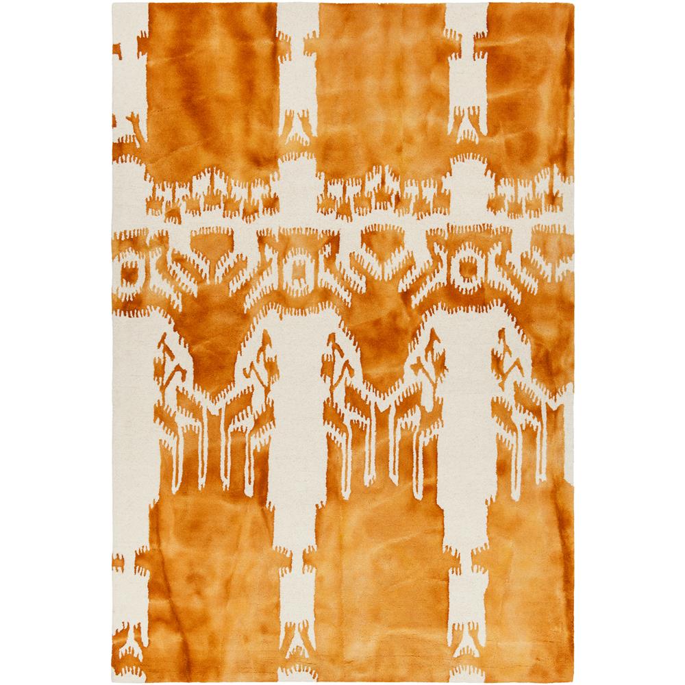 Chandra Rugs CAI42001 CAILIN Hand-tufted Contemporary Rug in Orange/Beige, 7