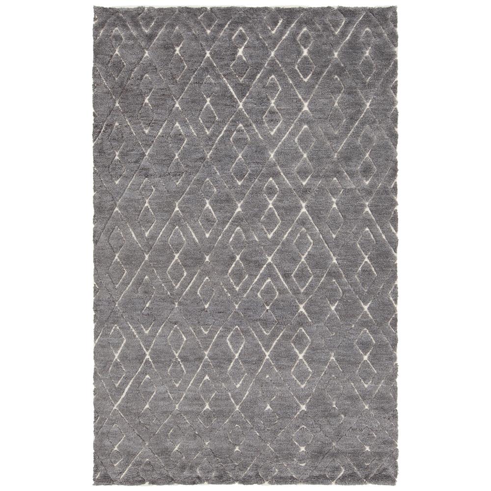 Chandra Rugs CAT45101 CATALINA Hand Knotted Contemporary Rug in Dark Grey, 7