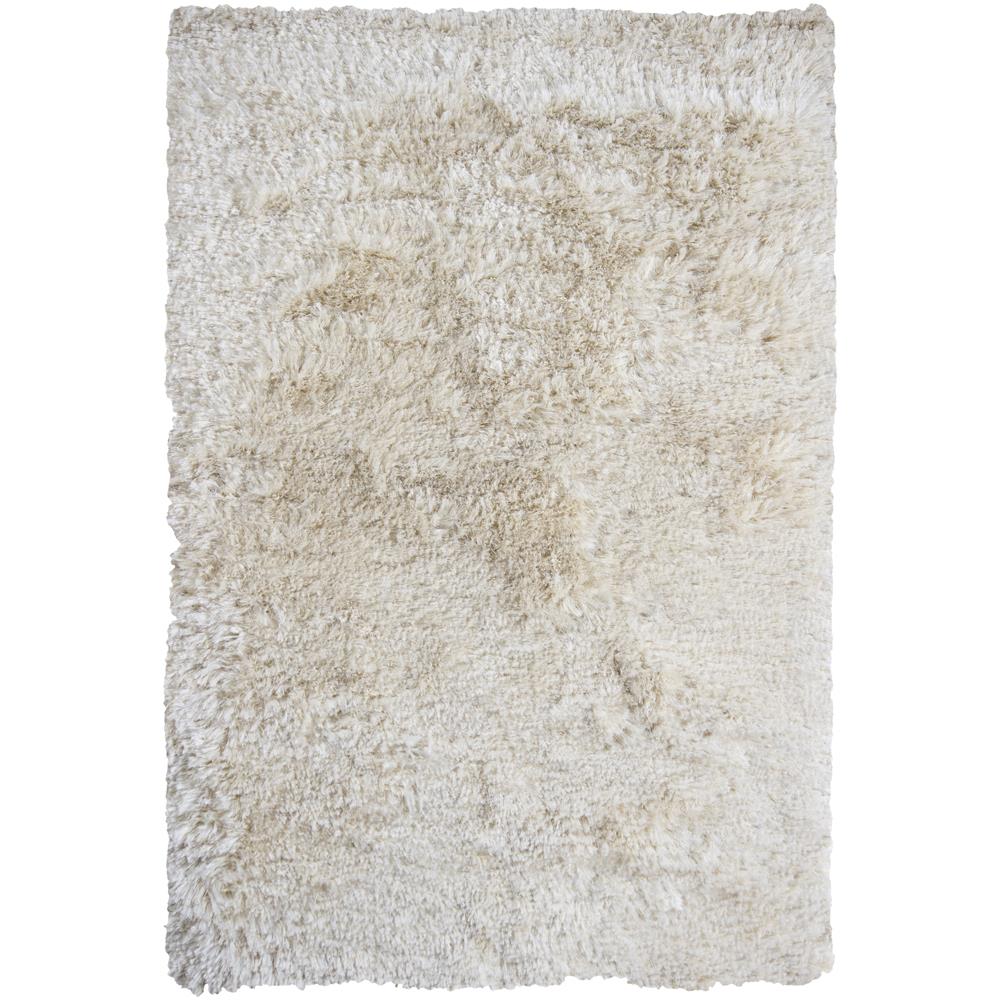 Chandra Rugs CEL4700 CELECOT Hand-Woven Contemporary Shag Rug in Off White, 5