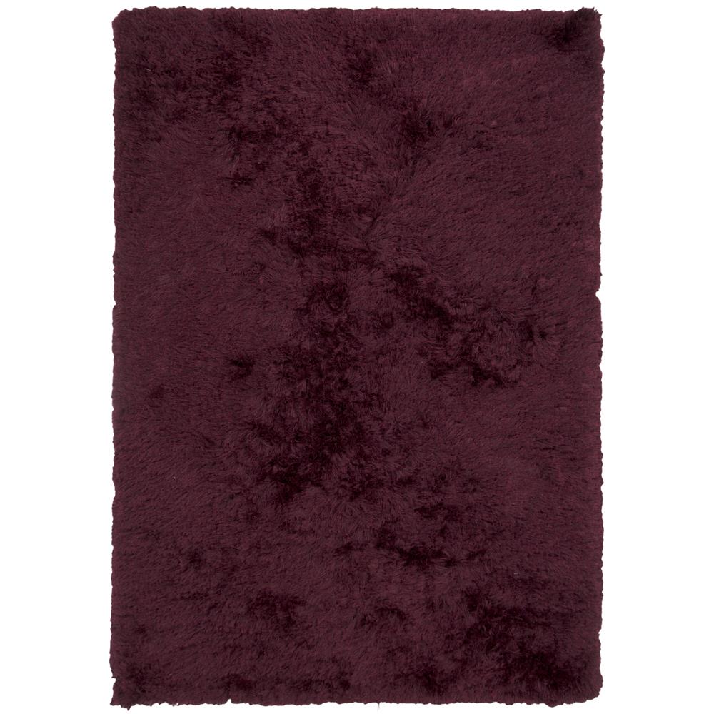 Chandra Rugs CEL4704 CELECOT Hand-Woven Contemporary Shag Rug in Plum, 5