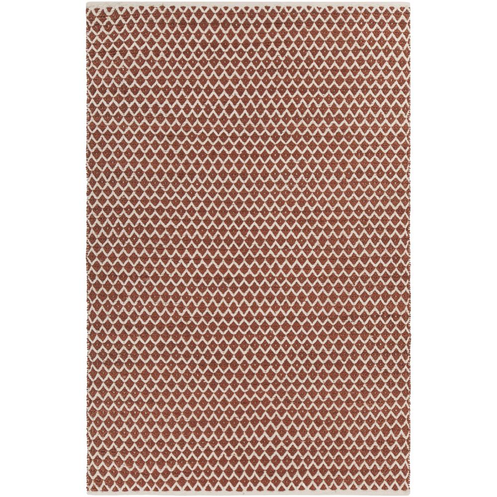 Chandra Rugs COS39101 COSTA Hand-Woven Contemporary Rug in Rust/White, 5