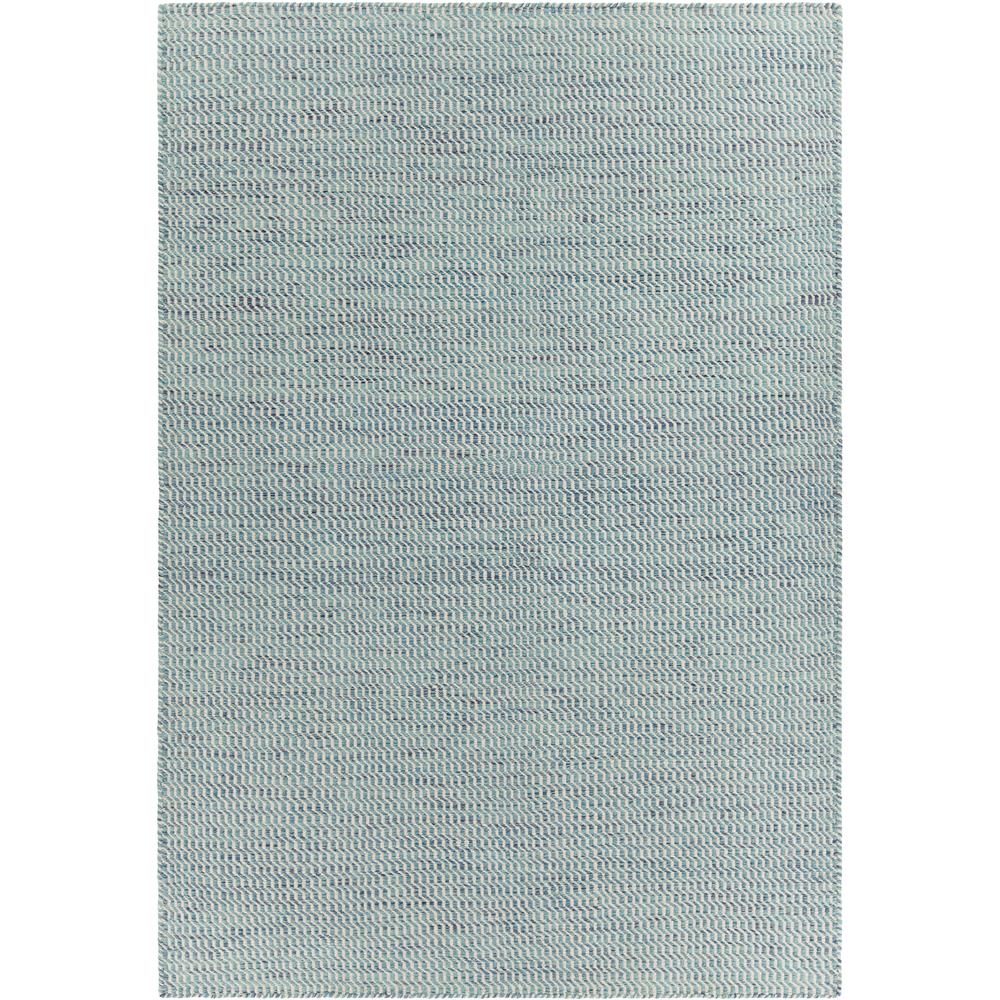 Chandra Rugs CRE33503 CREST Hand-Woven Flatweave Rug in Blue/White, 7