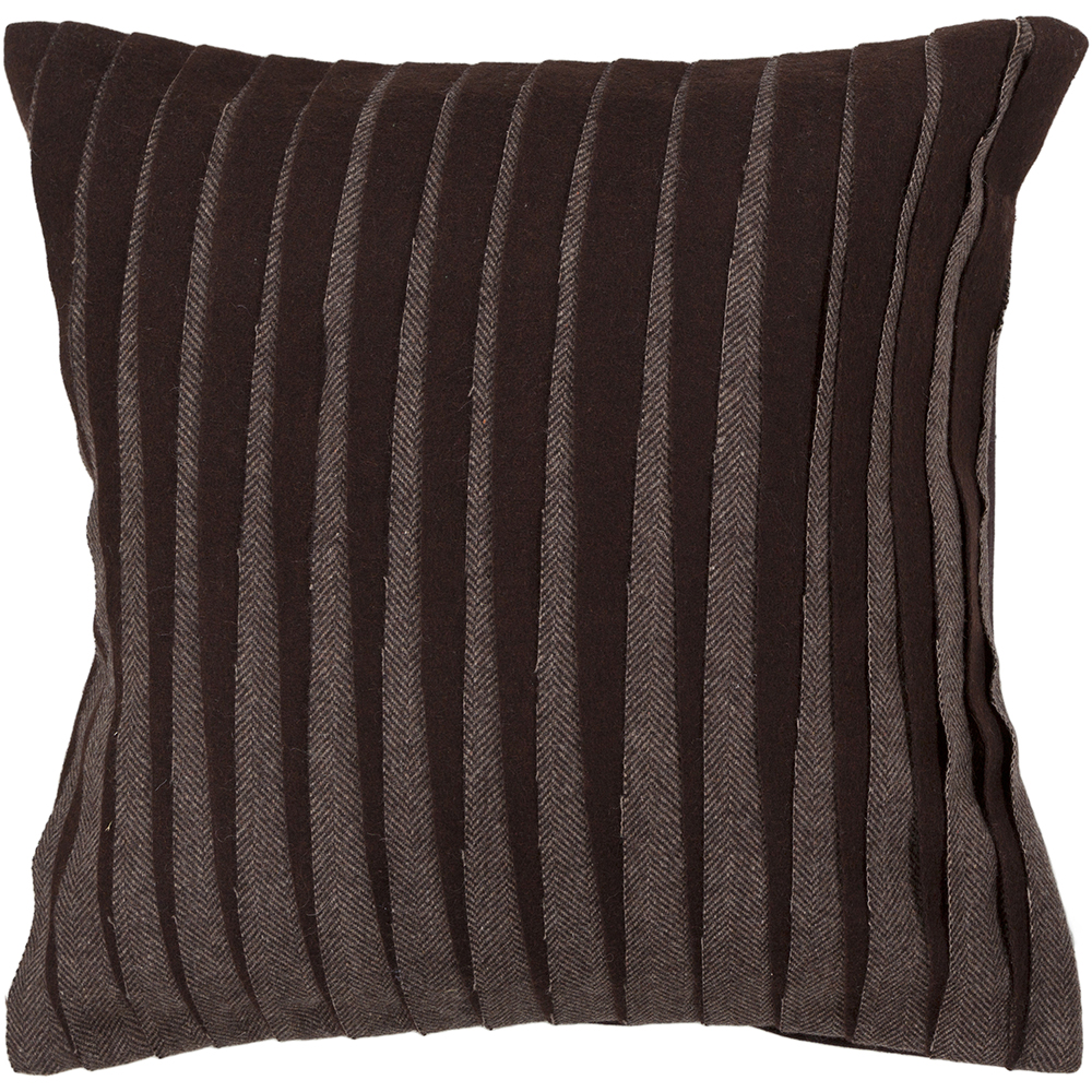 Chandra Rugs CUS28004 PILLOWS Handmade Contemporary Pillows (With Down Feather Insert) in Brown, 1