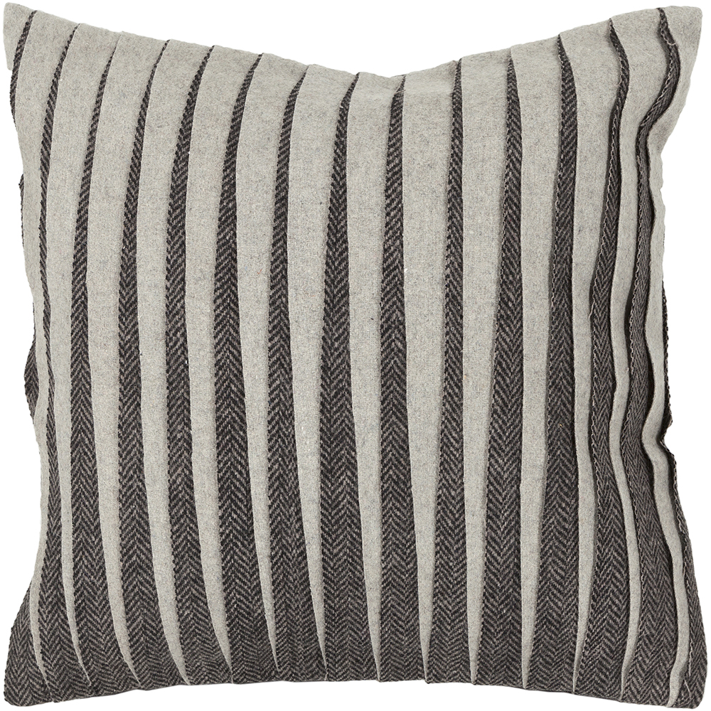 Chandra Rugs CUS28009 PILLOWS Handmade Contemporary Pillows (With Down Feather Insert) in Grey, 1