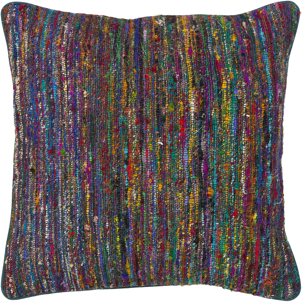 Chandra Rugs CUS28016 PILLOWS Handmade Contemporary Pillows (With Down Feather Insert) in Multi, 1