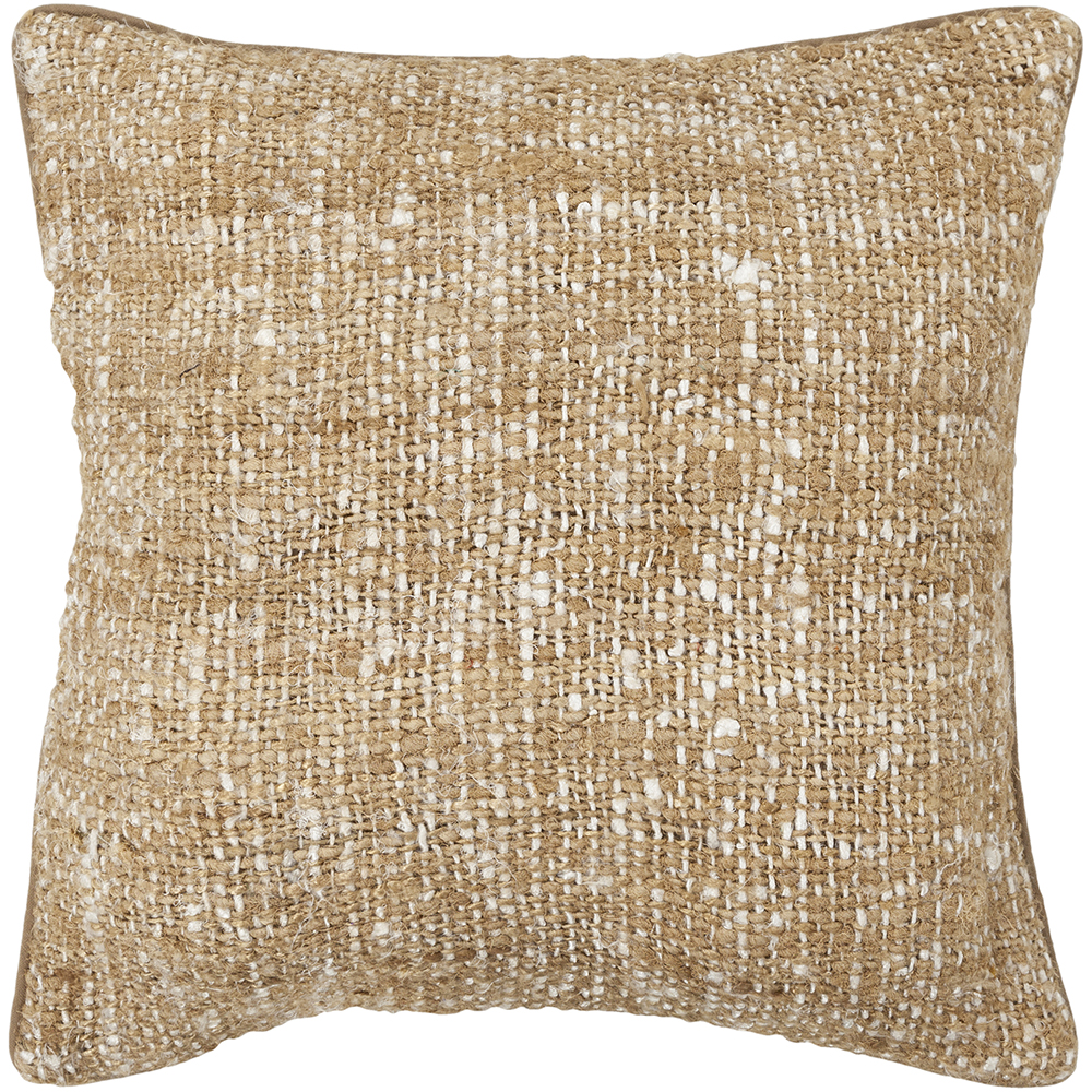 Chandra Rugs CUS28017 PILLOWS Handmade Contemporary Pillows (With Down Feather Insert) in White/Natural, 1