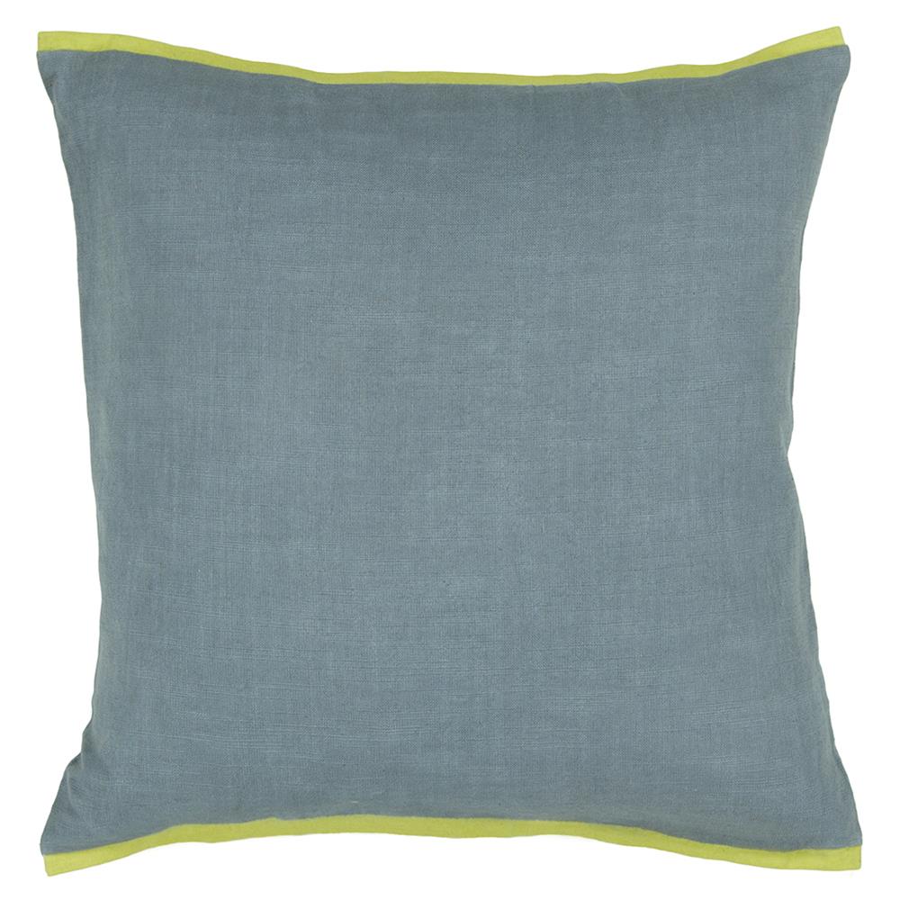 Chandra Rugs CUS28022 PILLOWS Handmade Contemporary Pillows (With Down Feather Insert) in Blue/Green, 1