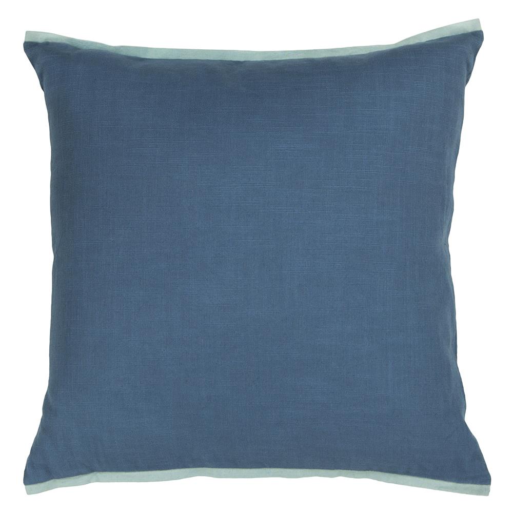 Chandra Rugs CUS28024 PILLOWS Handmade Contemporary Pillows (With Down Feather Insert) in Blue/Light Blue, 1
