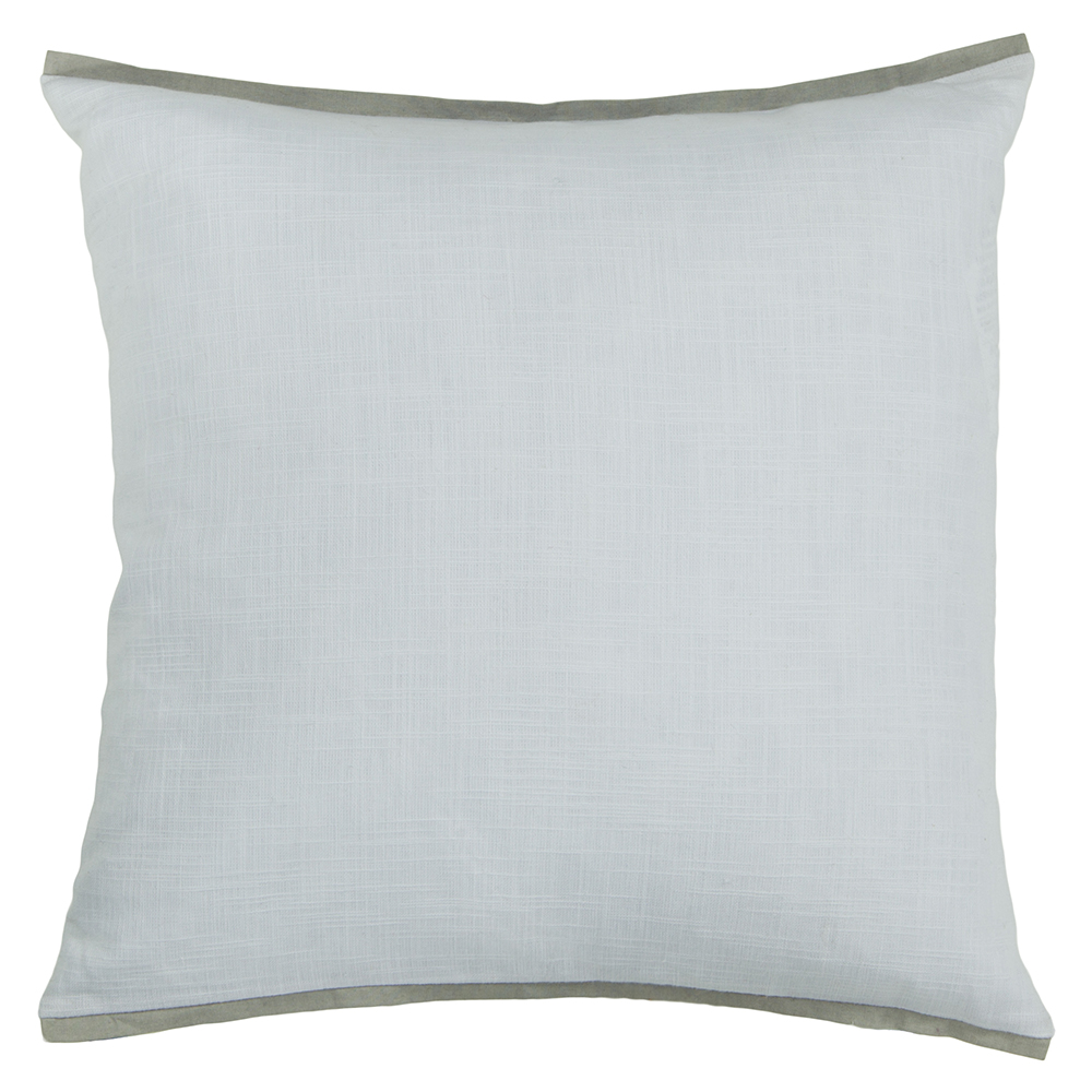 Chandra Rugs CUS28025 PILLOWS Handmade Contemporary Pillows (With Down Feather Insert) in White/Grey, 1