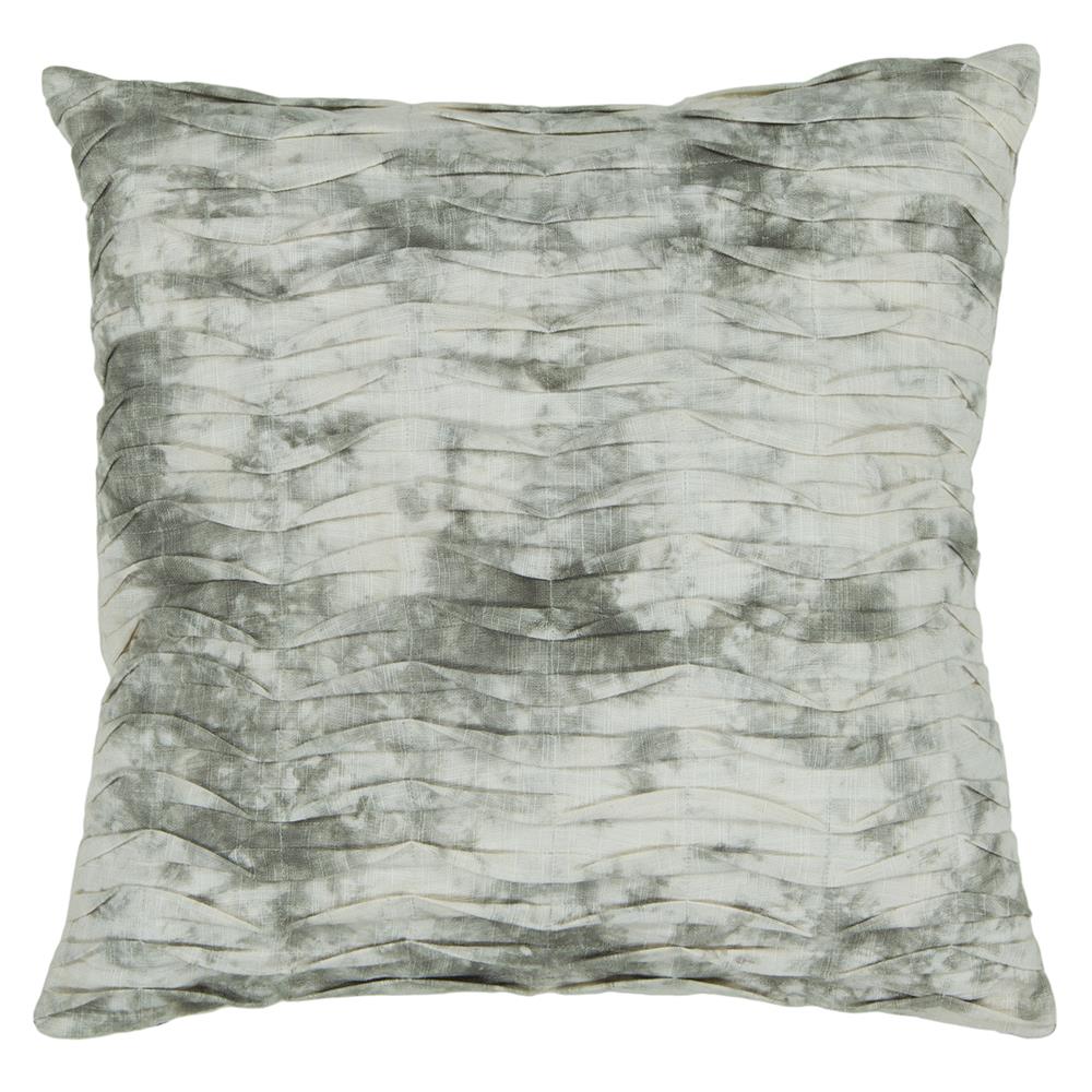 Chandra Rugs CUS28027 PILLOWS Handmade Contemporary Pillows (With Down Feather Insert) in Light Grey, 1
