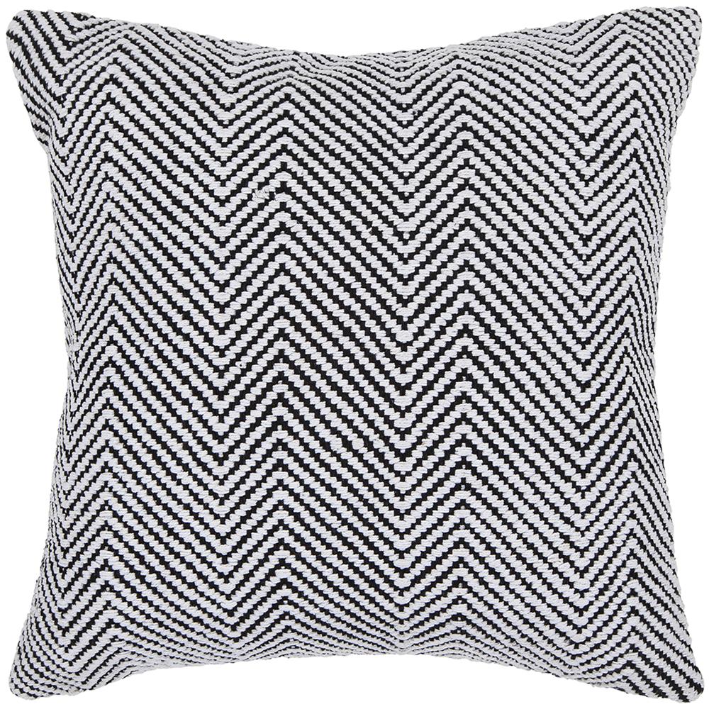 Chandra Rugs CUS28032 PILLOWS Handmade Contemporary Pillows (With Down Feather Insert) in White/Black, 1
