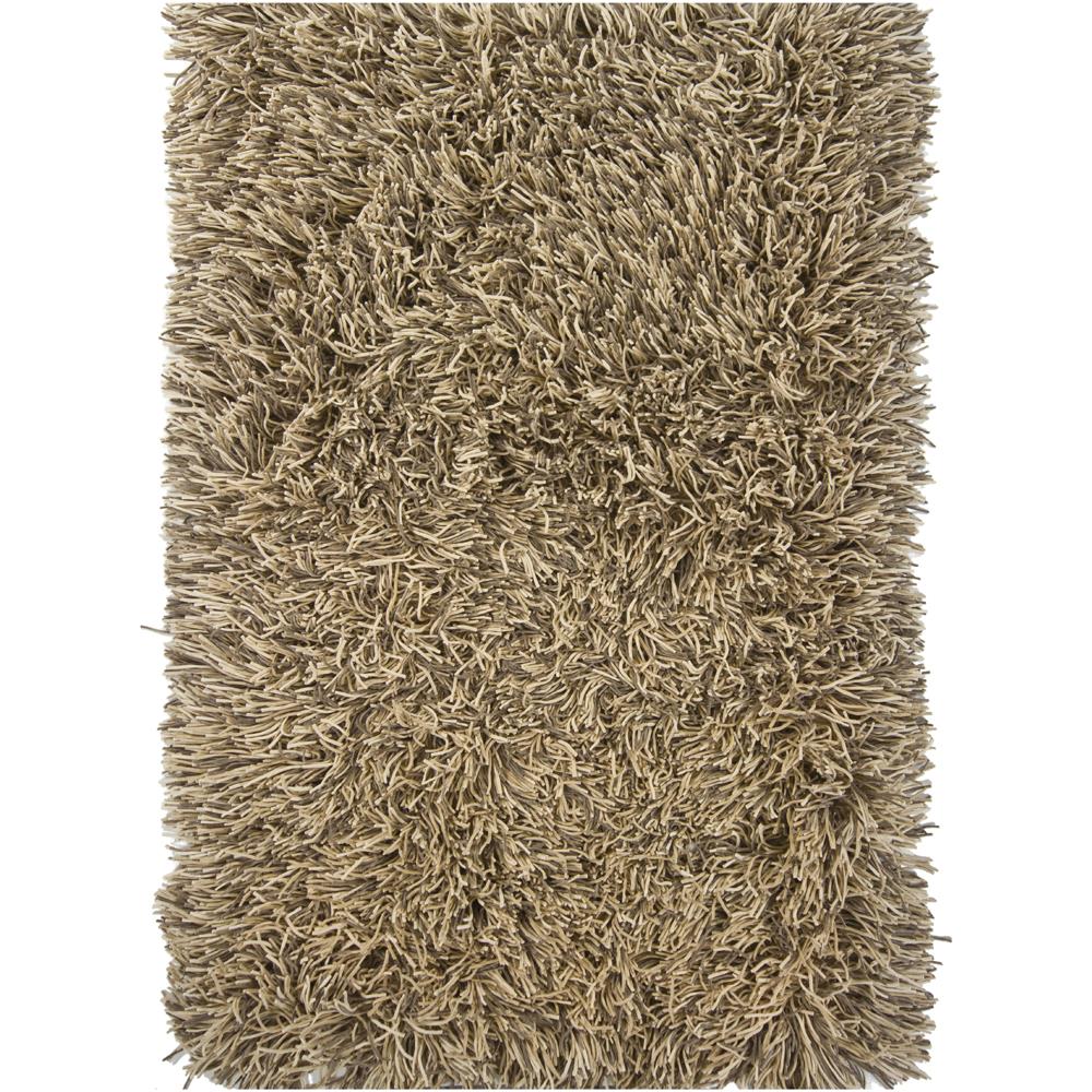 Chandra Rugs CYR10800 CYRAH Hand-Woven Contemporary Shag Rug in Taupe/Tan/Ivory, 9