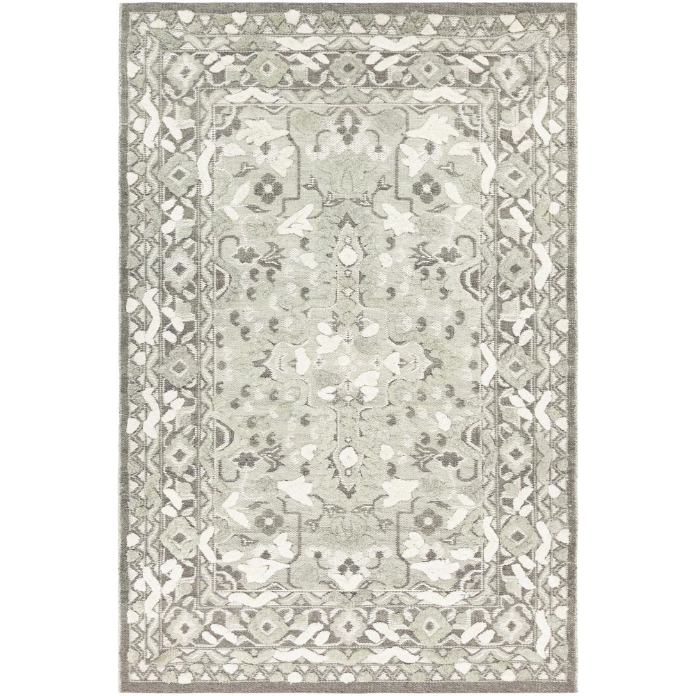 Chandra Rugs DAP-52200 Daphne Hand-woven Traditional Rug in Green/Grey/White