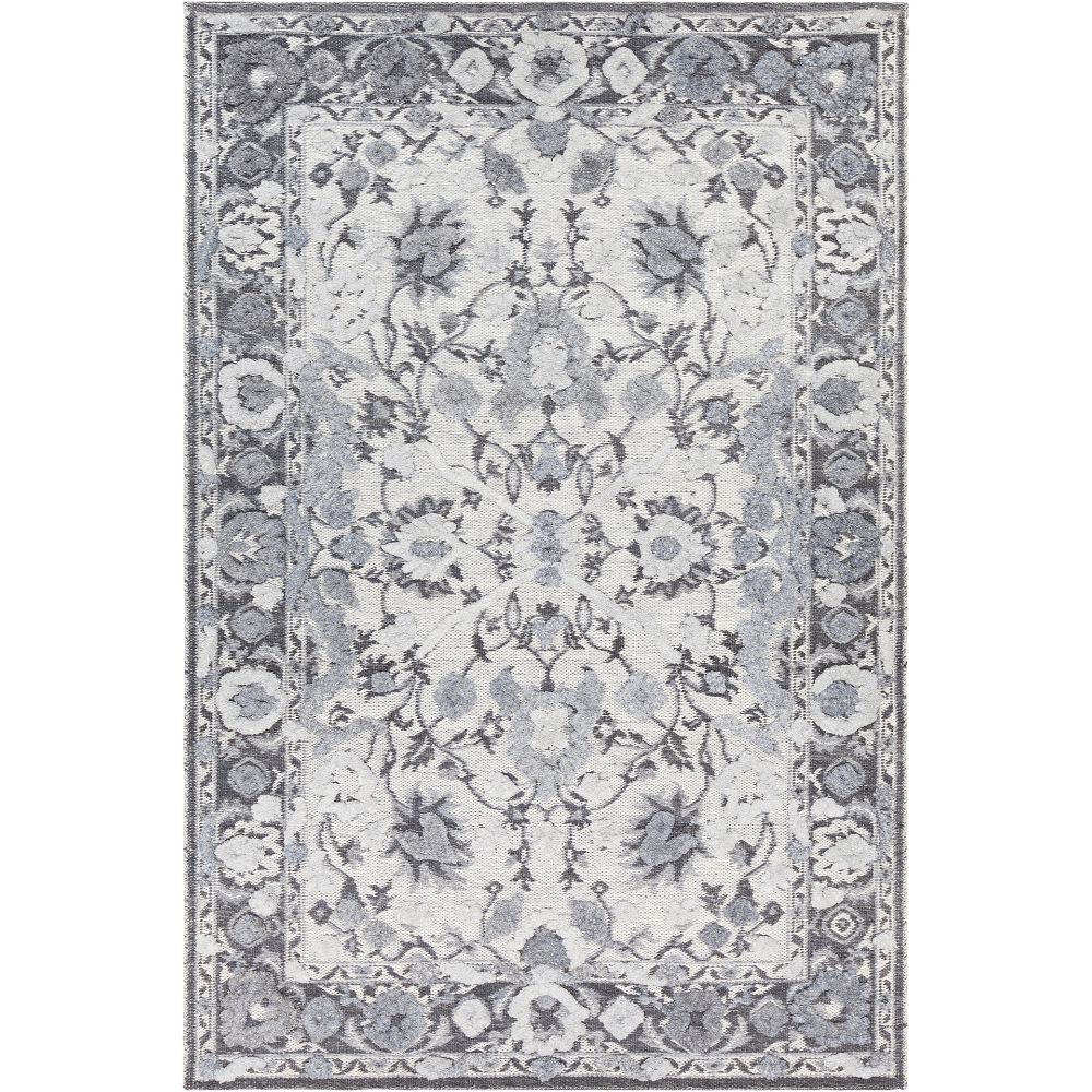 Chandra Rugs DAP-52204 Daphne Hand-woven Traditional Rug in Grey/Black/White