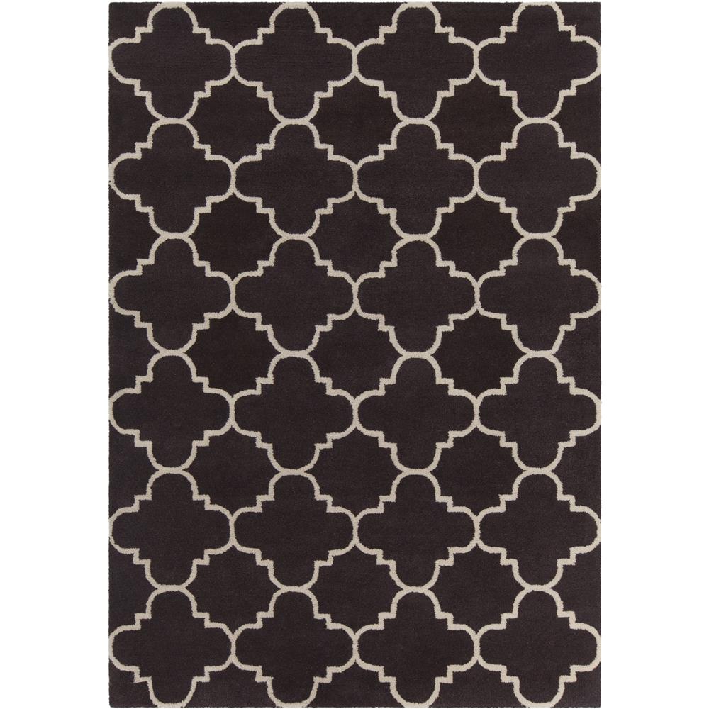 Chandra Rugs DAV25841 DAVIN Hand-Tufted Contemporary Wool Rug in Brown/White, 5
