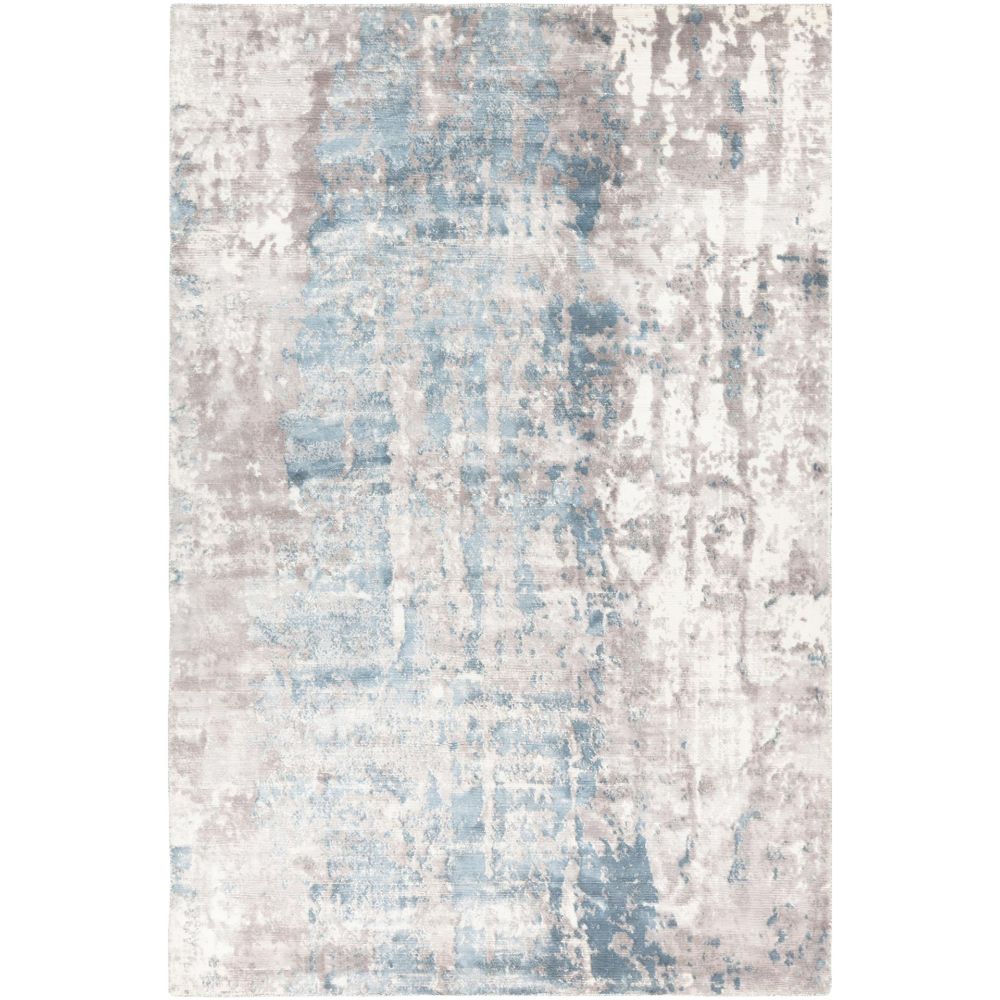 Chandra Rugs DAW-52303 Dawn Hand-woven Contemporary Rug in Blue/Grey/White