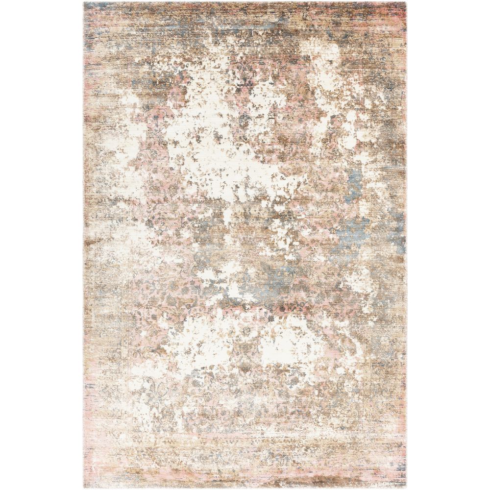 Chandra Rugs DAW-52309 Dawn Hand-woven Contemporary Rug in Pink/Brown/Grey/White
