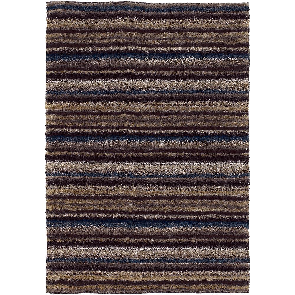 Chandra Rugs DEL14800 DELIGHT Hand-Woven Contemporary Rug in Taupe/Blue/Black/Brown/Ivory, 7