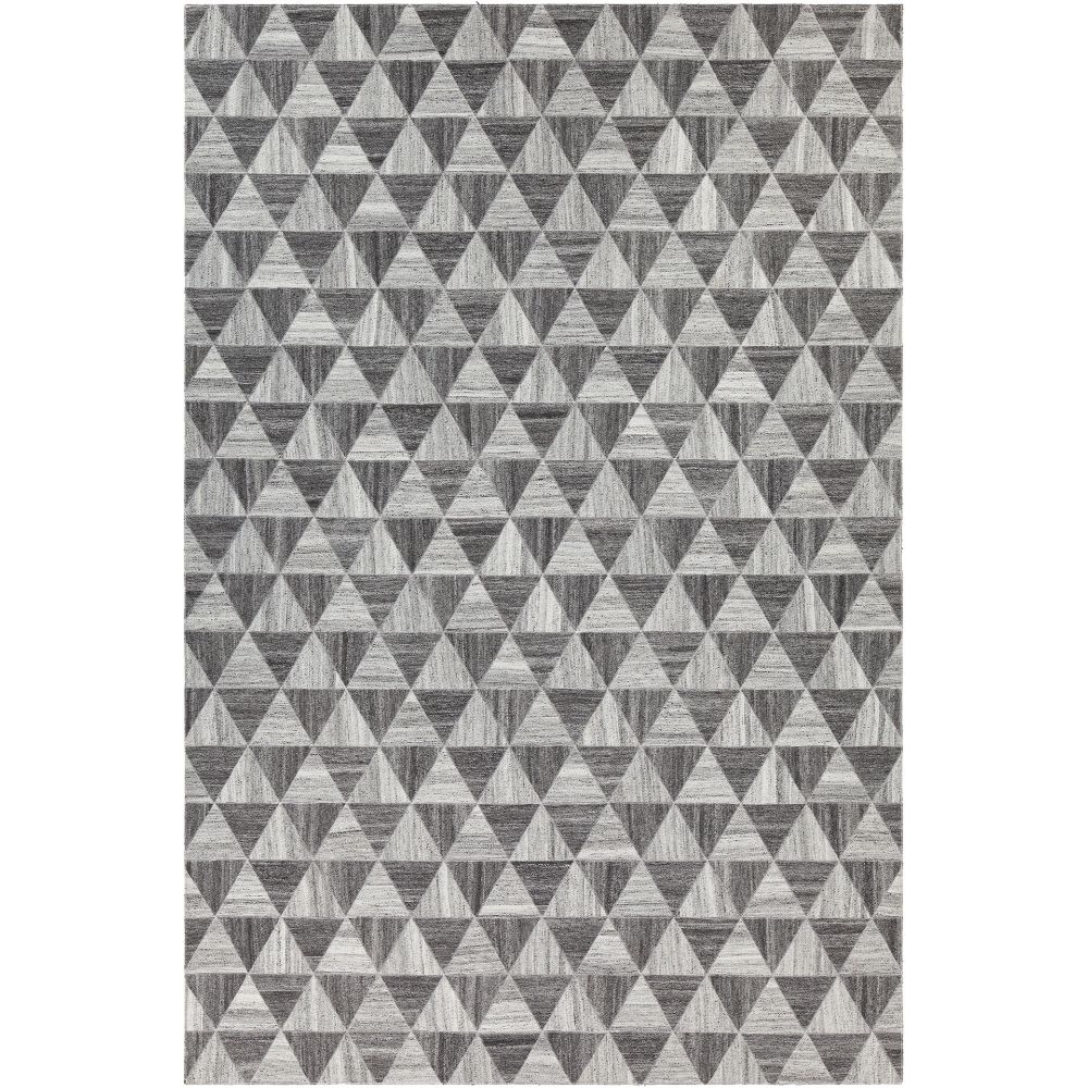 Chandra Rugs DIN-52401 Dinah Hand-woven Contemporary Rug in Black/Grey