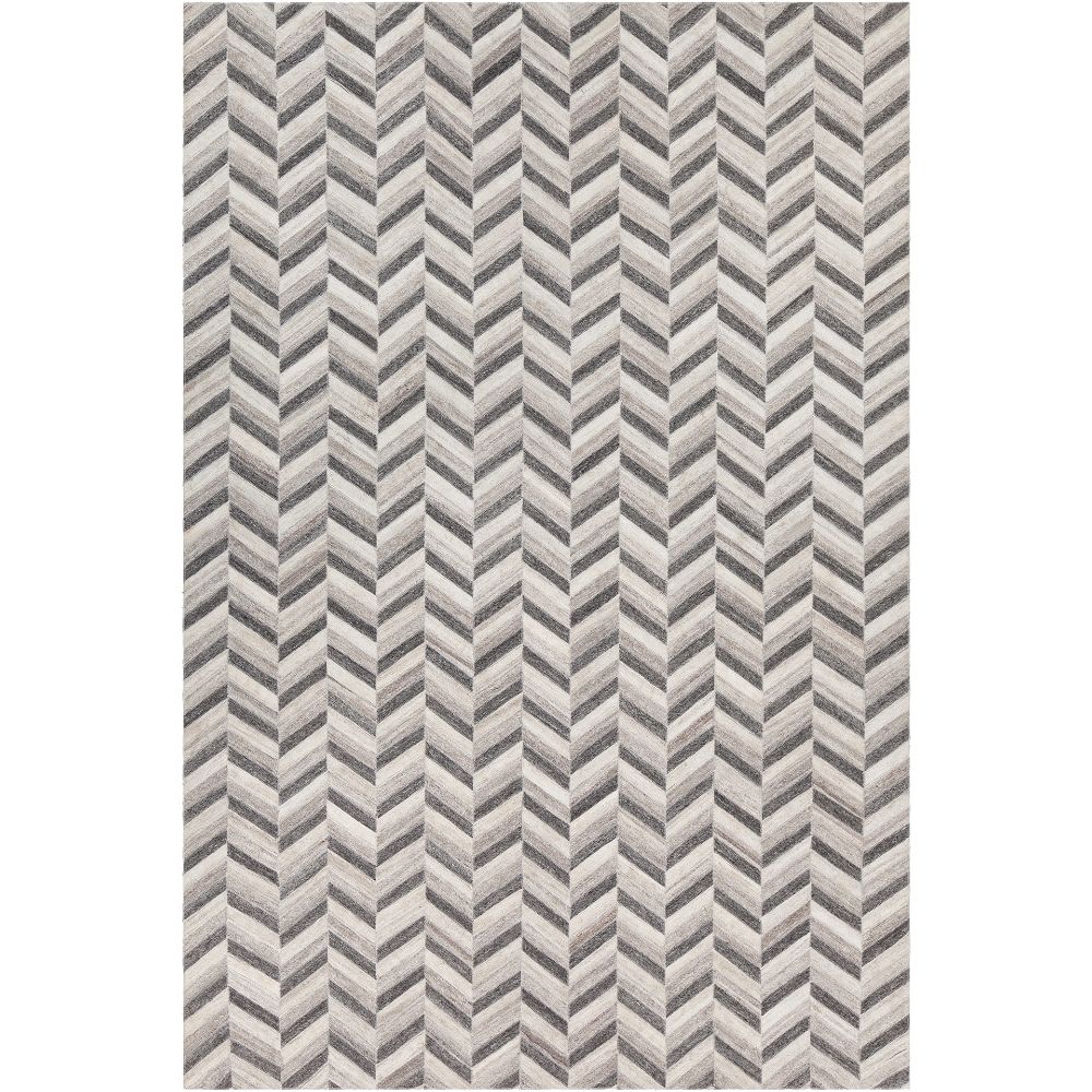 Chandra Rugs DIN-52402 Dinah Hand-woven Contemporary Rug in Black/Grey/Brown