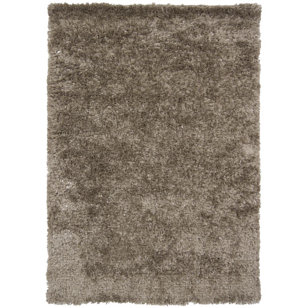 Chandra Rugs DIO14403 DIOR Hand-Woven Contemporary Shag Rug in Taupe/Black, 5