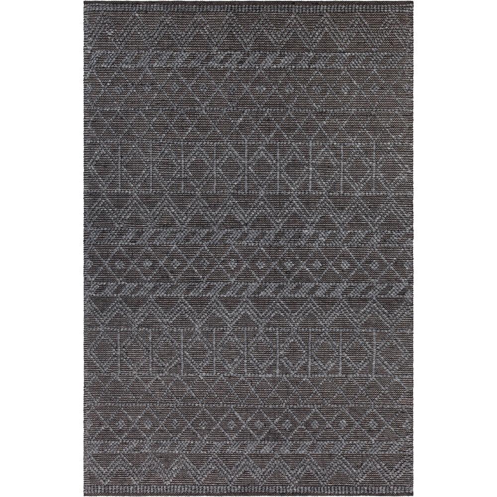 Chandra Rugs DOR-52603 Doris Hand-woven Contemporary Rug in Grey/Black