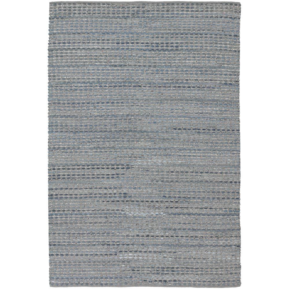 Chandra Rugs EAS7200 EASTON Hand-Woven Contemporary Reversible Rug in Blue, 7