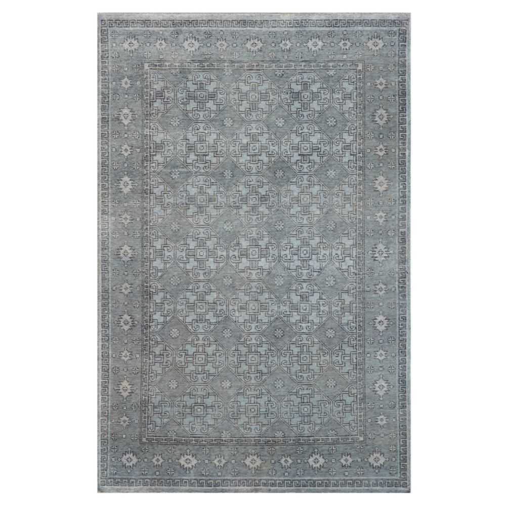 Chandra Rugs EDE-49001 Eden Hand-knotted Traditional Rug in Blue/Black