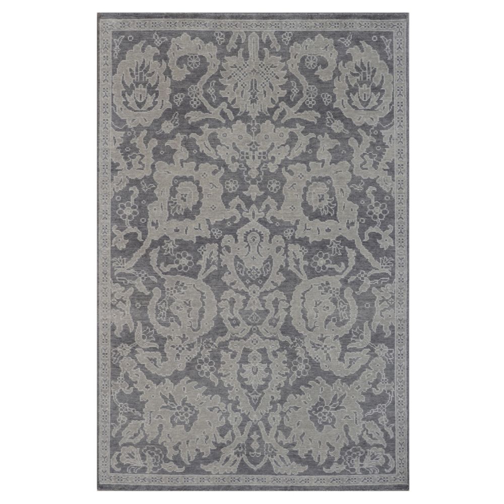 Chandra Rugs EDE-49004 Eden Hand-knotted Traditional Rug in Grey/Black