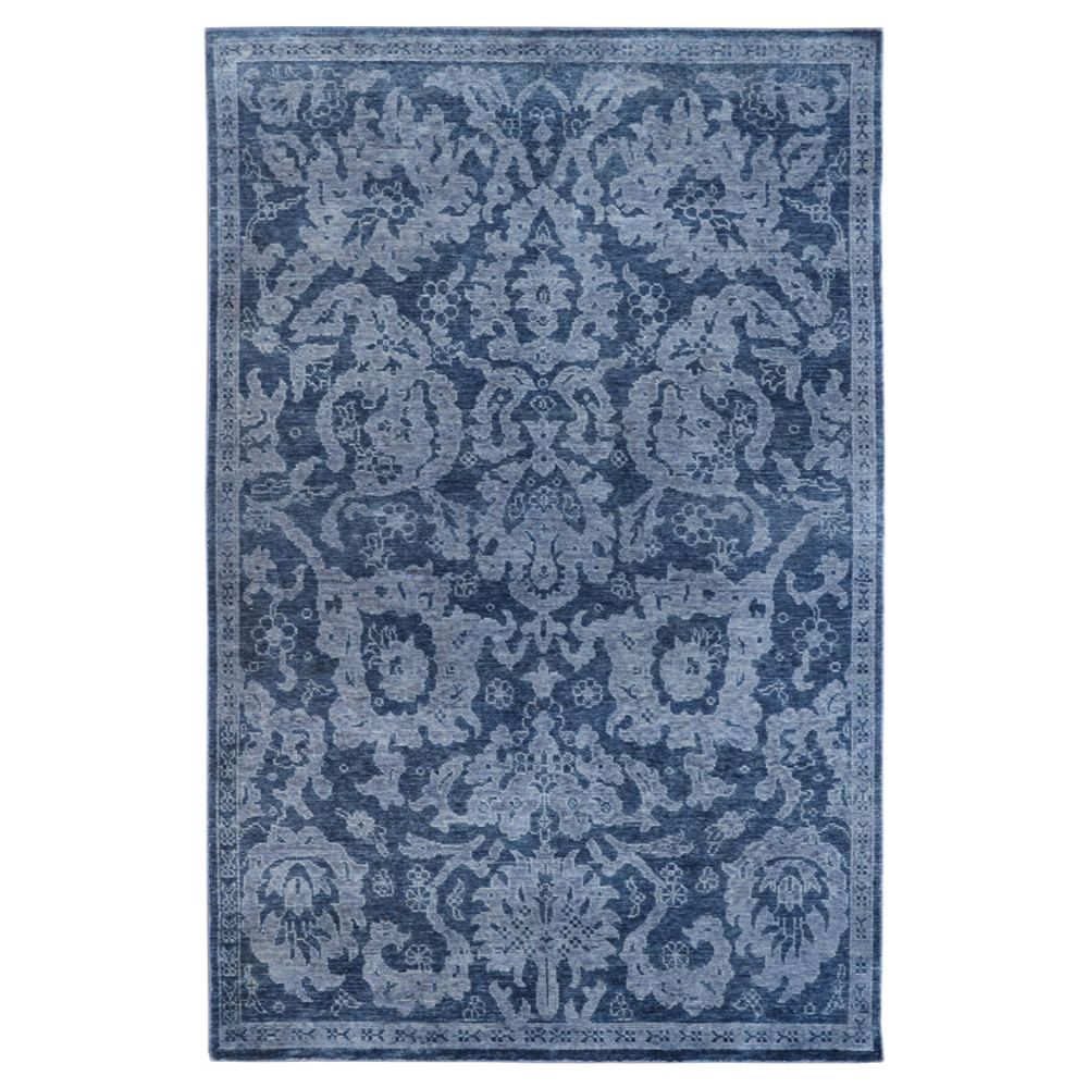 Chandra Rugs EDE-49005 Eden Hand-knotted Traditional Rug in Blue/Grey
