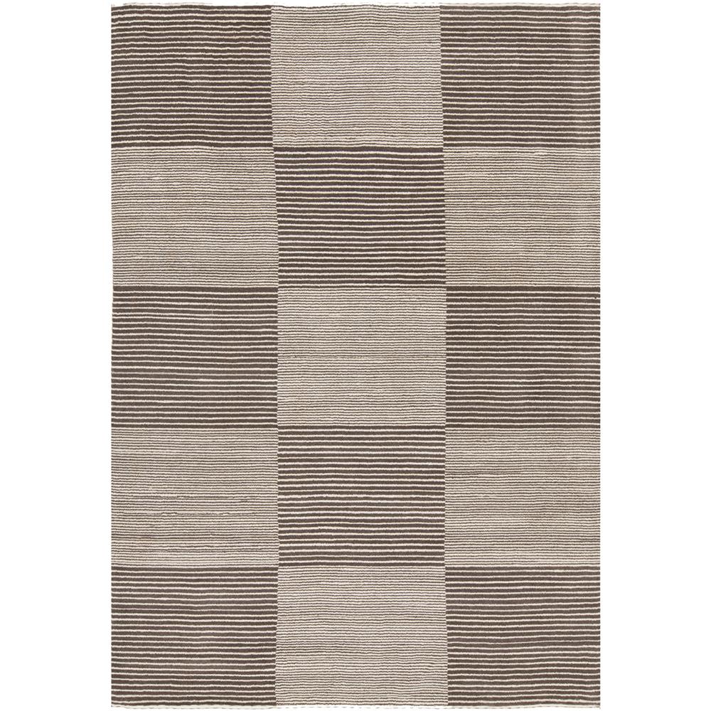 Chandra Rugs ELA51704 ELANTRA Hand-Knotted Contemporary Wool Rug in Cream/Brown, 5