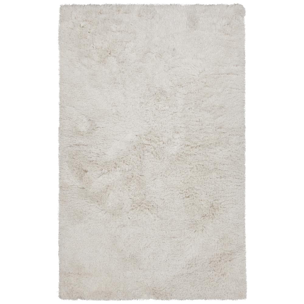 Chandra Rugs ELS45400 ELSA Hand Woven Contemporary Shag Rug in White, 9