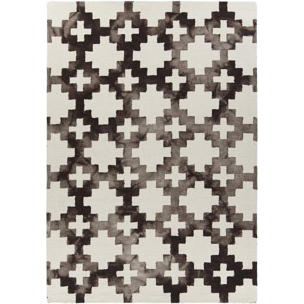 Chandra Rugs ELV33900 ELVO Hand-Tufted Contemporary Wool Rug in Brown/White, 7