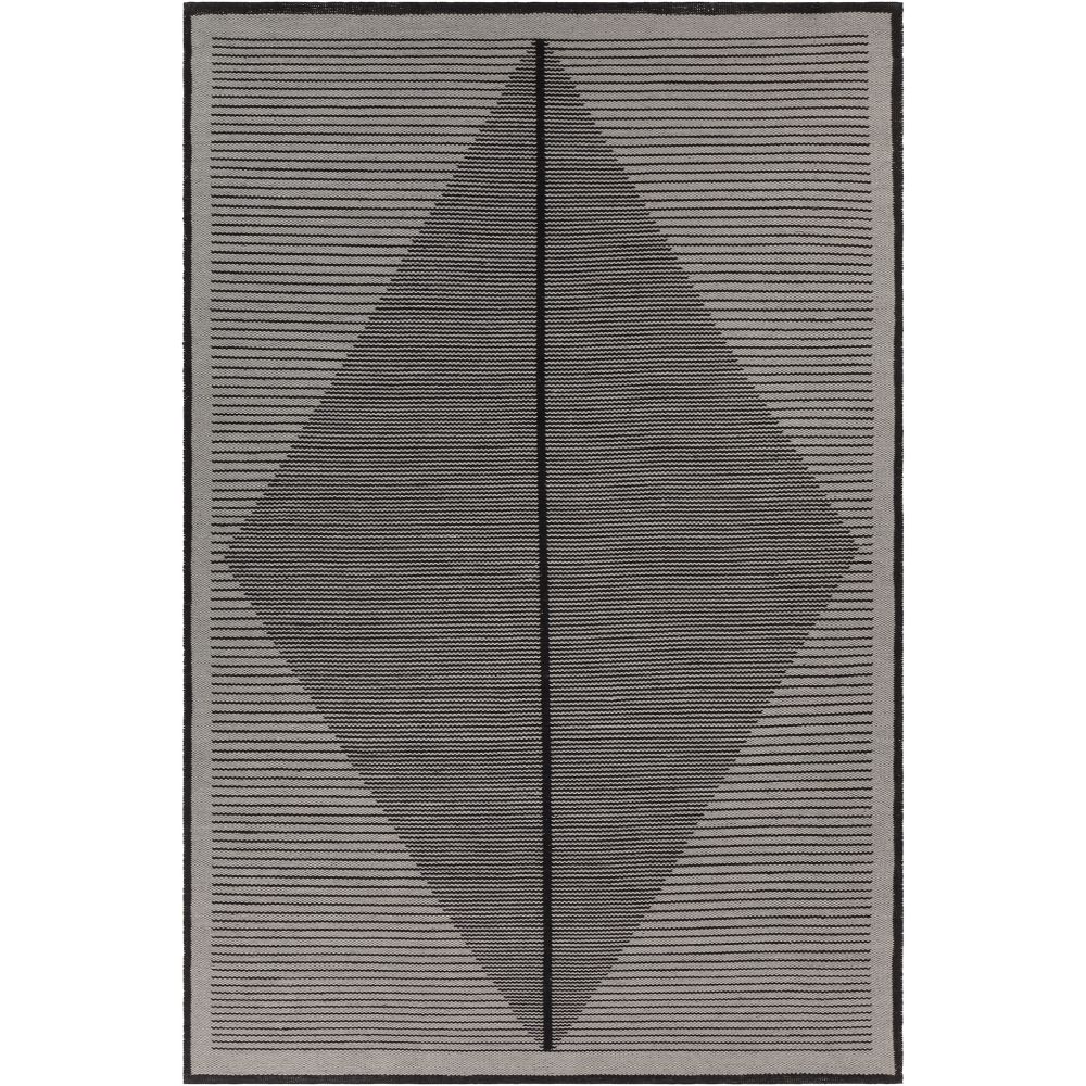 Chandra Rugs ELY-51602 Elyza Hand-woven Contemporary Rug in Grey/Black
