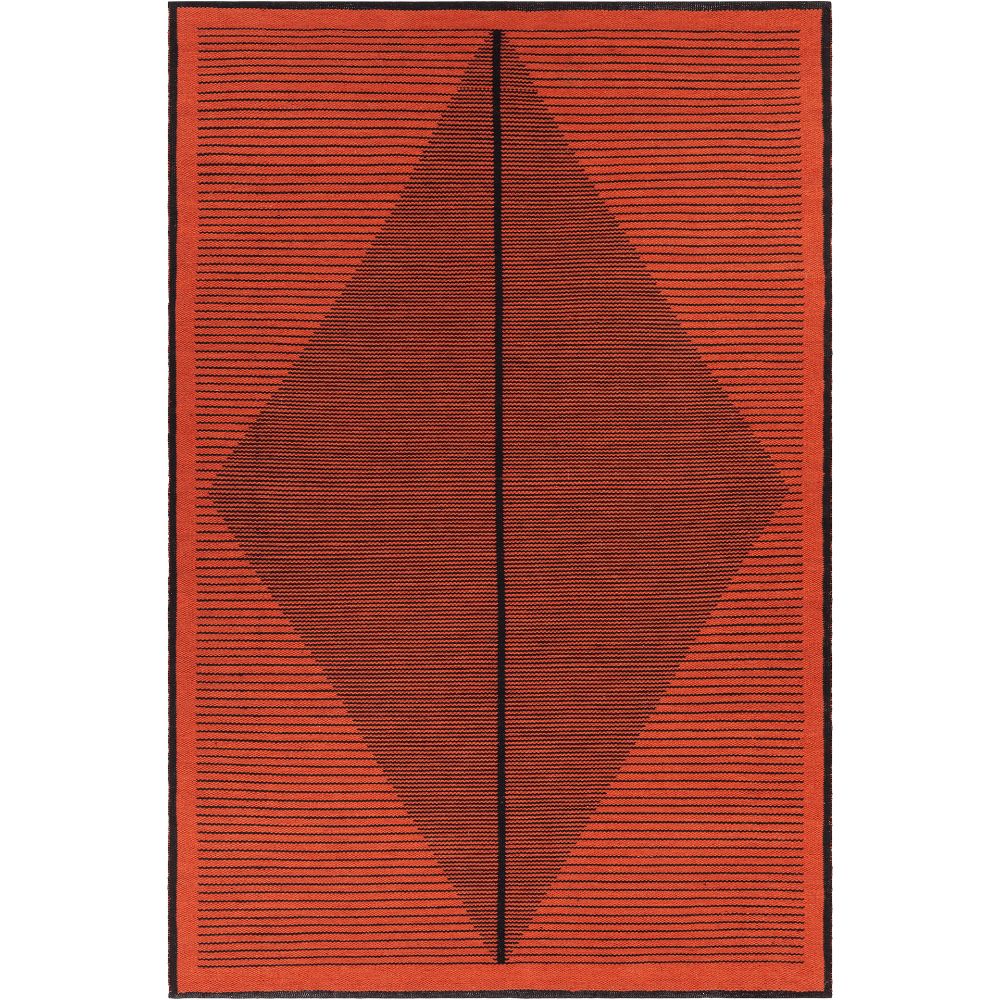 Chandra Rugs ELY-51603 Elyza Hand-woven Contemporary Rug in Rust/Black