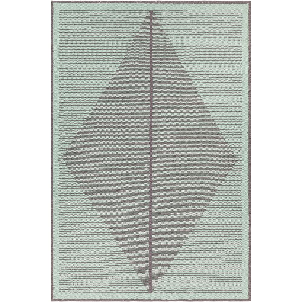 Chandra Rugs ELY-51604 Elyza Hand-woven Contemporary Rug in Green/Grey