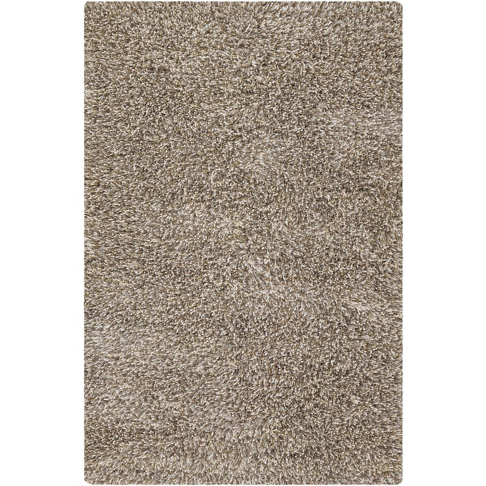 Chandra Rugs EST18500 ESTILO Hand-Woven Contemporary Shag Rug in Taupe/Ivory, 5