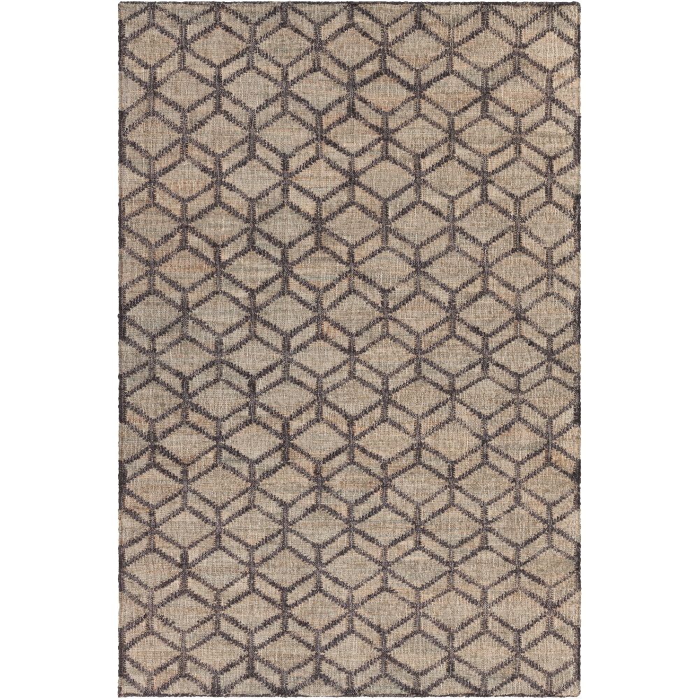 Chandra Rugs ETH-52802 Ethel Hand-woven Contemporary Rug in Black/Natural