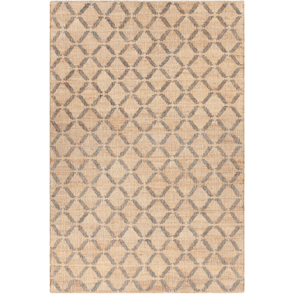 Chandra Rugs ETH-52806 Ethel Hand-woven Contemporary Rug in Grey/Natural