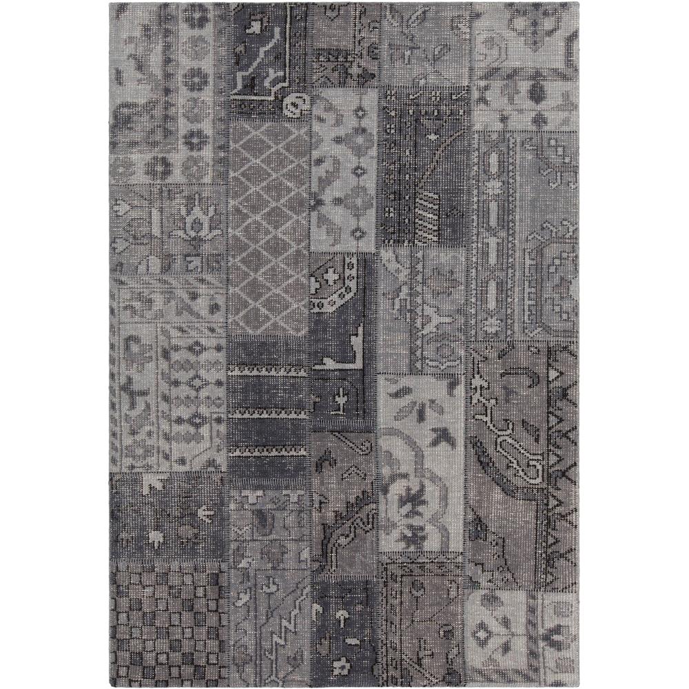 Chandra Rugs FUS26302 FUSION Hand-Knotted Contemporary Rug in Grey/Charcoal/Black, 5